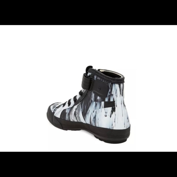 SOLD- HUNTER boots shoes High Top Nightfall black white sneakers - Picture 6 of 6